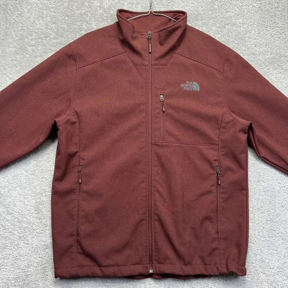 The North Face Jacket Mens Large Maroon Apex Bionic WindWall Softshell Outdoors